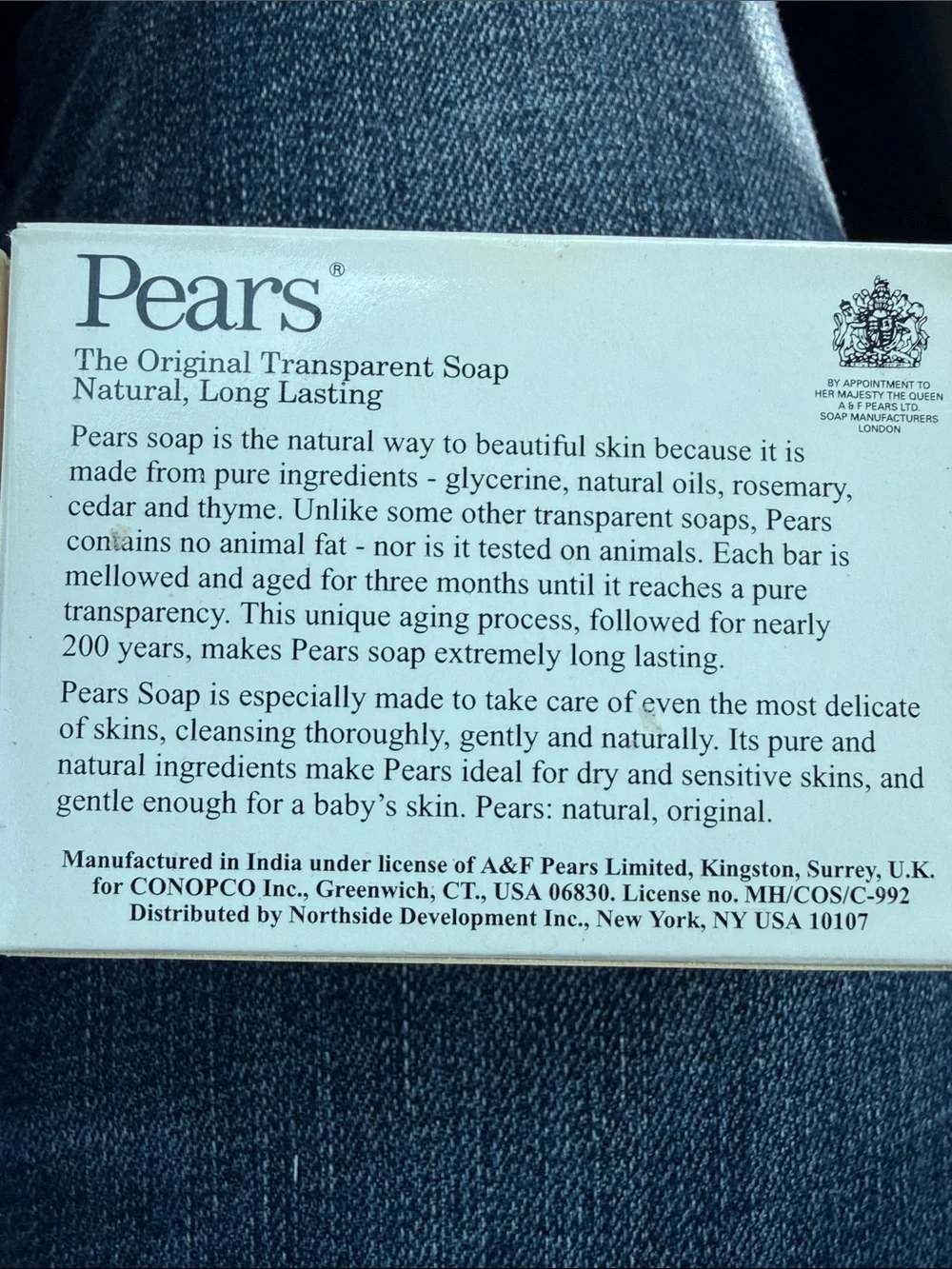 OLD FORMULA Pears Soap With ROSIN